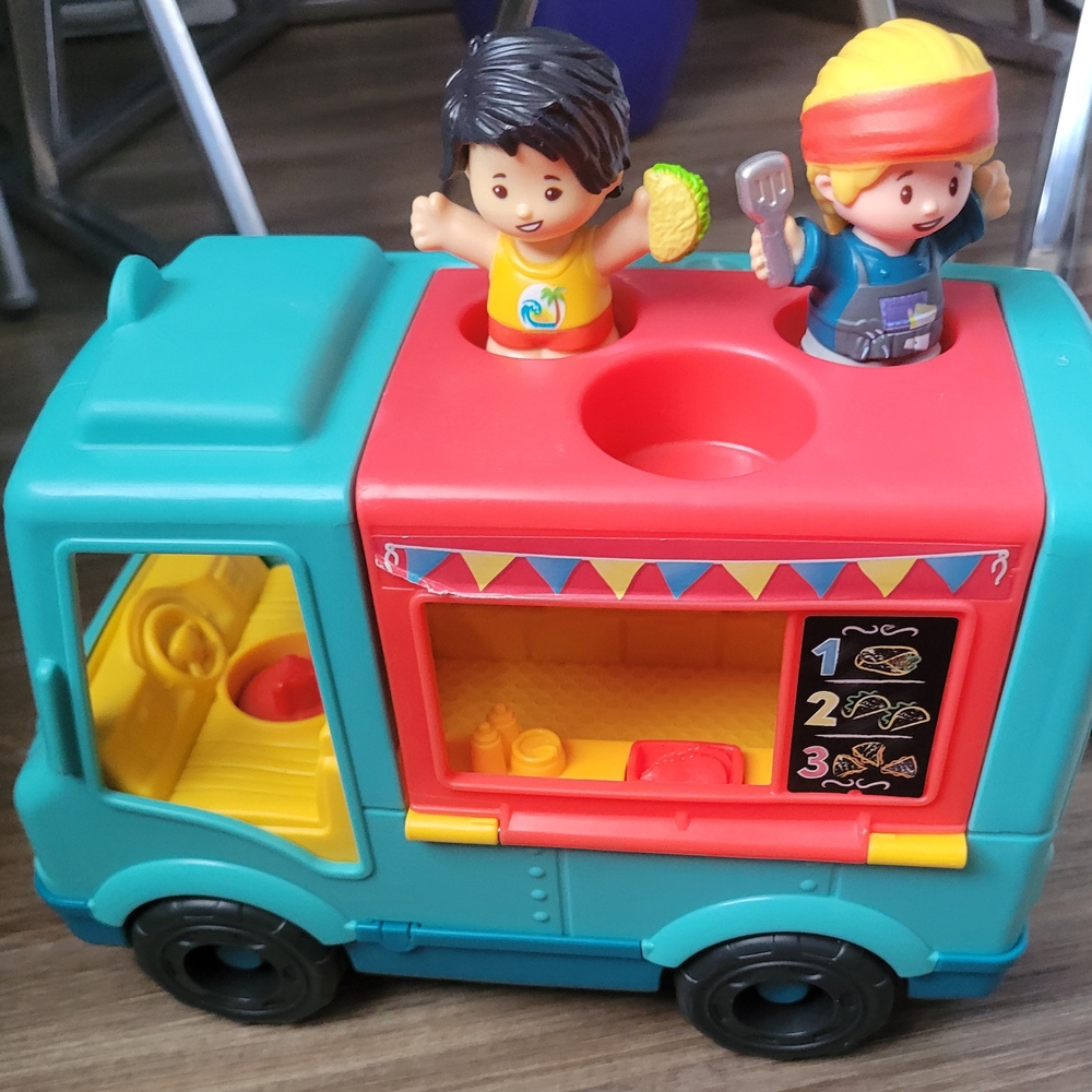 Fisher-Price Teal and Red Food Truck Playset